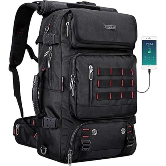 Carry on Travel Backpack for Men Airline Approved Convertible Nylon Duffle - Picture 7 of 7